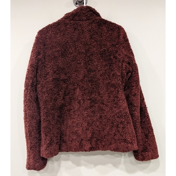 Pendleton Shaggy Fleece Full Zip Jacket Plaid Collar Detail Size Small - Picture 3 of 7